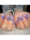 紫陽花ステッカーネイル