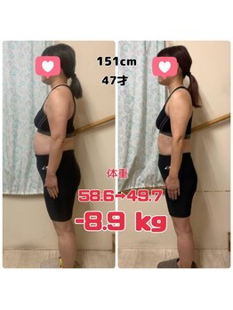 ウェル整体院/3ヶ月で-8.9kg達成！