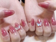 いろこびん 盛岡フェザン店(irokobin)/チーク×蝶パーツ