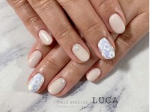 ネイルアトリエルカ(nail atelier LUCA)/W-483 ミラーレオパードネイル