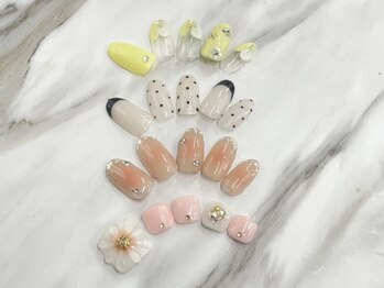 アクア ライズ 上大岡店(Aqua Rise)の写真/ちゅるんワンカラー、持込デザインや定額ネイルもご用意！初回他店様/自店付け替えオフ無料クーポン多数！