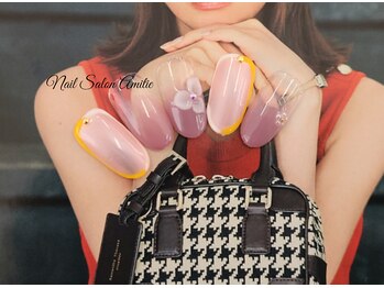 ネイルサロン アミティエ(Nail Salon Amitie)/▽*. 3Dお花×囲みグラデ▽*.