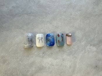 ニュアンスリボンネイル☆