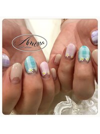 パステルチェックnail♪