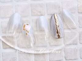 ホワイトグラデ＆ジュエルライン