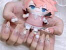 痛ネイル ワンホン バラ