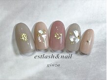 エストラッシュアンドネイル 銀座店(est lash&nail)/ヌーディーカラーシェルネイル
