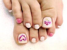 ネイルサロン ジュネイル(NAIL SALON JUNAIL)/FOOT 押し花ハートリース