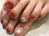 【foot】ワンカラー+親指2本アート　￥8800　90分　※指名料別途