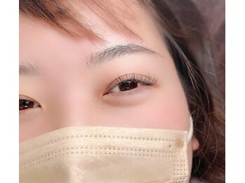 スカイフラワー アイ ネイル(sky flower)/ブラック×テラコッタ