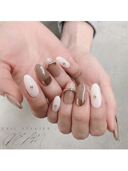 クリーム(Nail Atelier CREAM)/シェルフレンチ