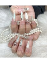 クイーンネイル 新宿(Queen nail)/ロング長さ出し　デザイン