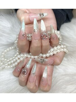 クイーンネイル 新宿(Queen nail)/ロング長さ出し　デザイン