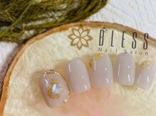 ネイルアンドアイラッシュサロン ブレス 長町南駅店(BLESS)/シェルを使った大人なデザイン♪