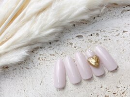 ぷくぷくハートネイル