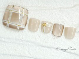 大人可愛い＊チェック柄Nail