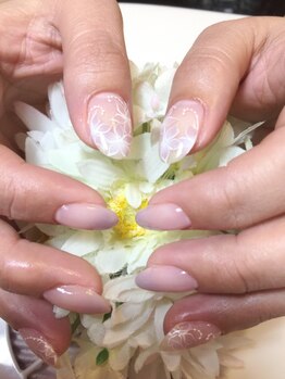 アンベリール ネイルサロンアンドスクール(embellir)/冬のフラワーネイル