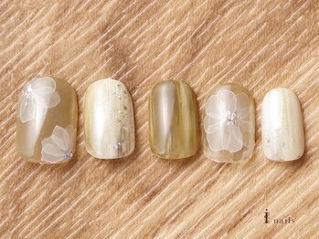 アイネイルズ 吉祥寺店(I nails)/水彩フラワーニュアンス[吉祥寺]