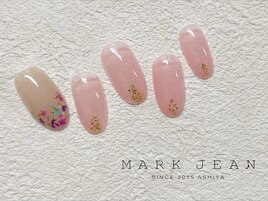 57. 押し花　パステル　ネイル