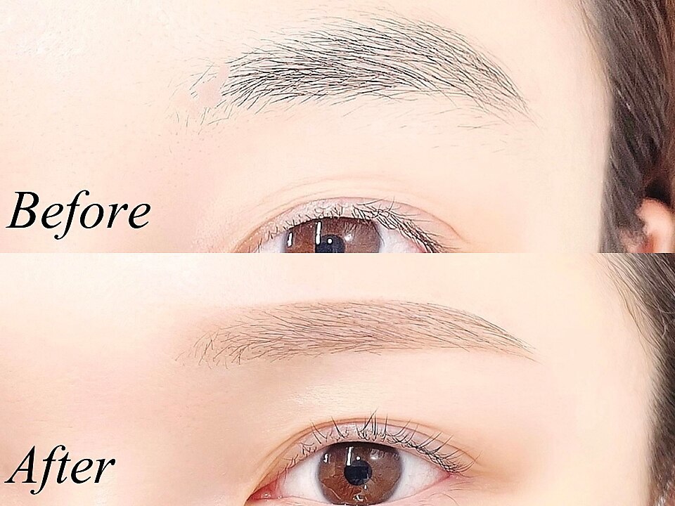 眉毛アイブロウデザインWAX＋間引き（毛量調整）＋メイク仕上げ \4700