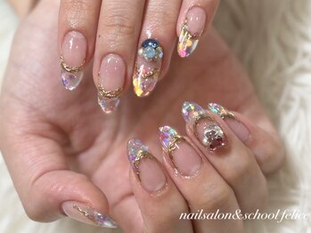 フェリーチェ(nail salon&school felice)/長さだし/スカルプ/持ち込み