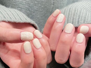 アイネイルズ 梅田店(I nails)/シンプル冬タイルデザイン¥9700