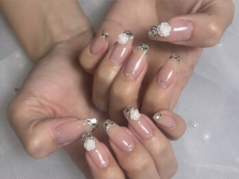 アミル(amiLe)/ガラスフレンチネイル☆