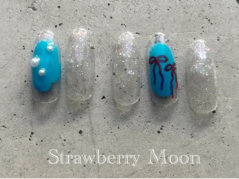 サロンストロベリームーン(Salon Strawberry Moon)/ リボンネイル ¥6980