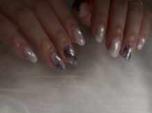 秋ネイル ニュアンスネイル