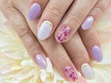 ディーネイル 京橋(D-nail)/立和名/上品押し花ネイル