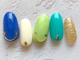 カラフルスターネイル新規¥6,160