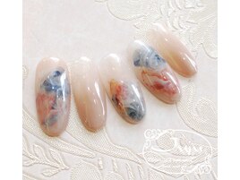 メノウ　天然石ネイル