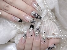 リンドネイル バイ モカ アンド ララ(Lind nail by moca and LaLa)/【mio】チェック/フレンチネイル