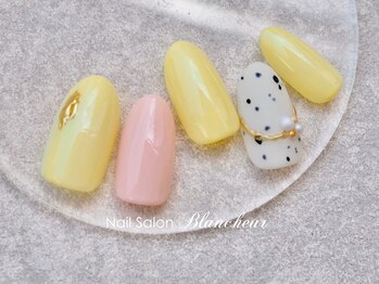 ネイルサロン ブランシュール(Nail Salon Blancheur)/ワンカラー&マットダルメシアン