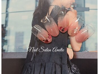 ネイルサロン アミティエ(Nail Salon Amitie)/ハートフレンチ×gradation □..