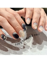 冬のネイビーデザイン