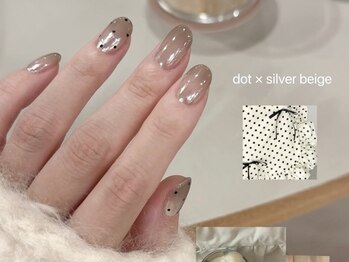ラクエ(Laque)の写真/リボンやドットが可愛い韓国ガーリーデザイン～ヴィンテージ感たっぷりのニュアンスネイルが得意なサロン*