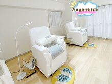 アンジュネス 池袋東口店の雰囲気(施術ベッド #池袋マツエク#池袋LED#マツエクWフラットラッシュ)