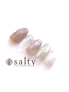 ネイルアンドアイラッシュサロン ソルティ 寺田町(salty)/ニュアンスネイル