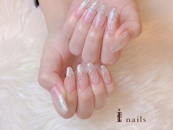 アイネイルズ 四条河原町店(I-nails)/キラキラグラデ￥6500~11500