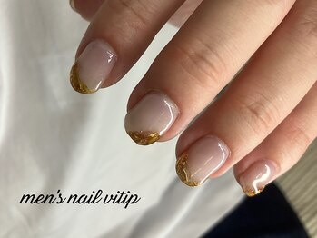 ミラーフレンチ メンズネイル