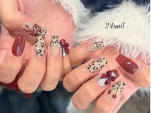 ニーヨンネイル(24nail)/レオパード