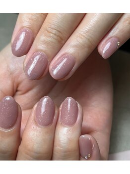 ラメ入りくすみピンク　