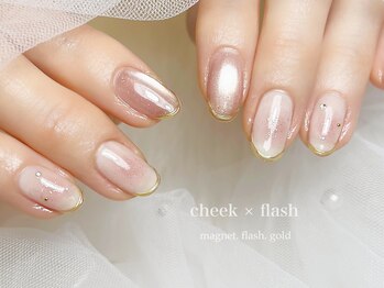 cheek × flash
