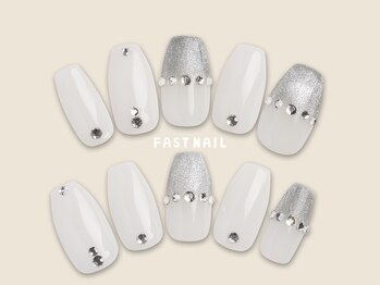 ファストネイル 仙川店(FAST NAIL)/フレンチ/ラメ【12410】