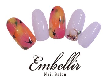 アンベリール 横浜店(Embellir)/(119)タイダイフラワーネイル