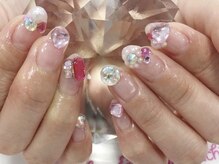ネイルサロン 爪吉/目立ちストーンが可愛い♪