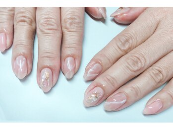 ダリアリー(Darialy)/ベージュ大理石ネイル