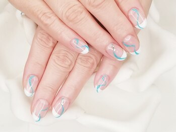 キープ ネイルサロン(KEEP)/白フレンチアレンジ♪