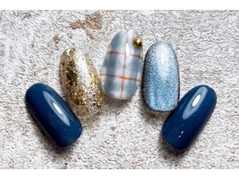 チェック柄ネイル